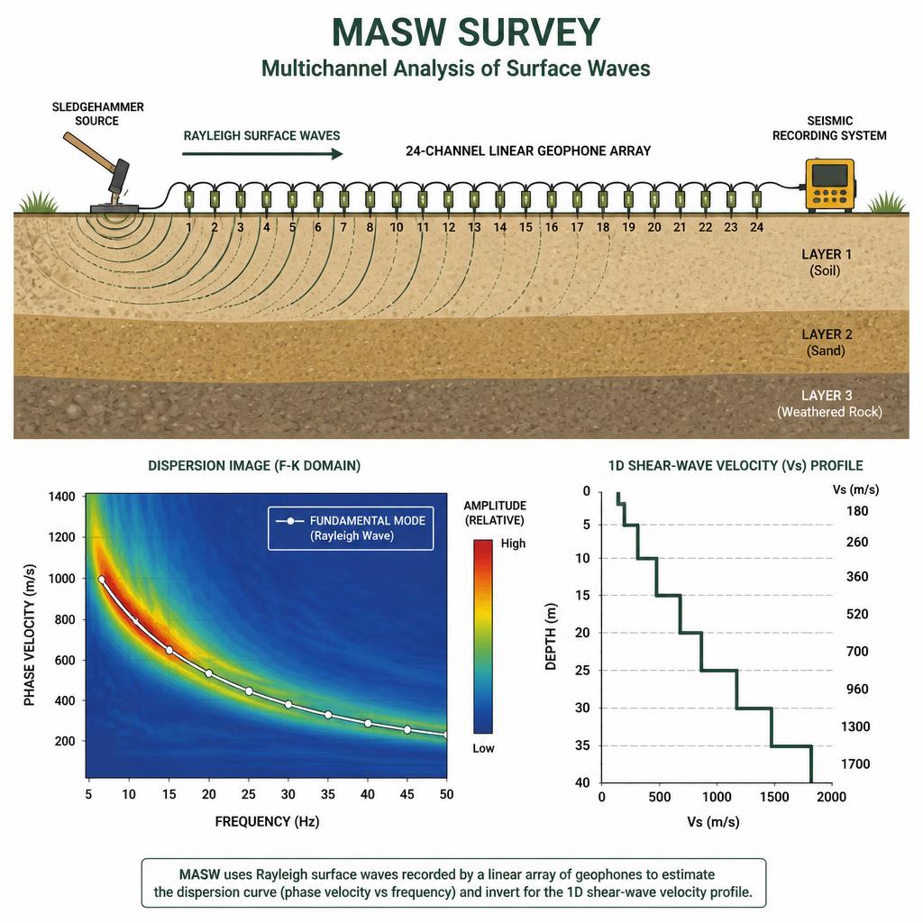 Multichannel Analysis of Surface Waves (MASW)
